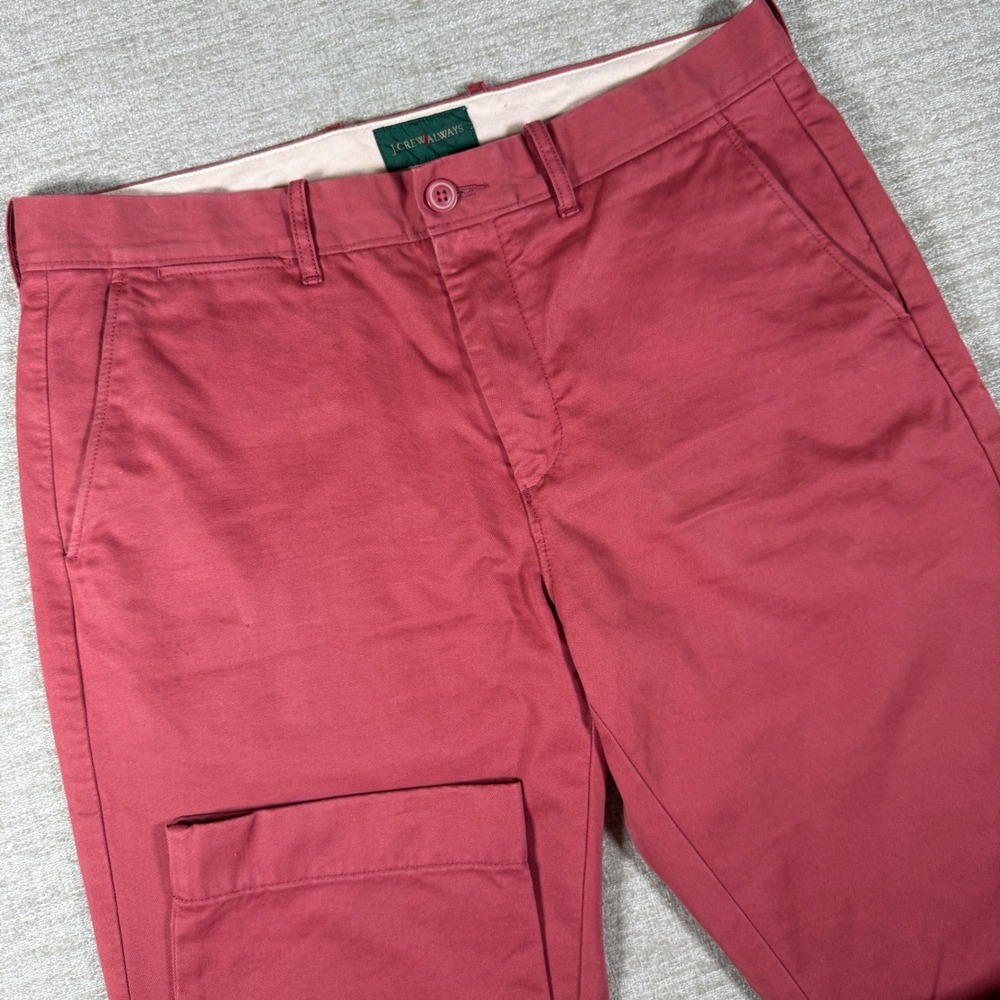 J.Crew Pants Mens 32/34 Red 770‎ Straight Fit Chinos 100% Cotton